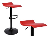 Krzesło barowe PORTI BLACK czerwony