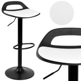 Krzesło barowe DEVON czarno-biały