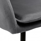 Krzesło aksamitne SEVILLA grafitowe velvet