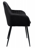 Krzesło aksamitne SEVILLA velvet czarne