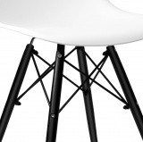 Krzesło loftowe PARIS BLACK białe