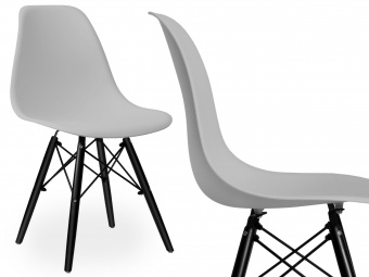 Krzesło loftowe MILANO BLACK szare