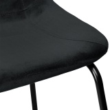 Krzesło barowe SLIGO aksamitne czarne VELVET