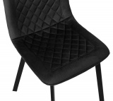 Krzesło aksamitne CURTIS Velvet Czarne