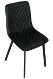 Krzesło aksamitne CURTIS Velvet Czarne