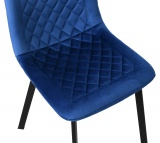 Krzesło aksamitne CURTIS Velvet Granatowe