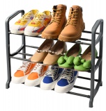 Regulowana półka stojak na buty VIOLA 3 poziomy antracyt