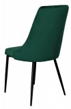 Krzesło aksamitne LINCOLN ciemnozielone