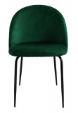 Krzesło aksamitne FARGO Velvet Ciemnozielone