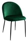 Krzesło aksamitne FARGO Velvet Ciemnozielone