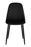 Krzesło aksamitne ORLANDO Velvet Czarne