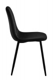Krzesło aksamitne ORLANDO Velvet Czarne