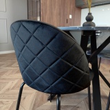 Krzesło aksamitne FARGO Velvet Czarne