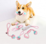 Zestaw 7 zabawek szarpaków dla psa PINKY