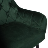 Krzesło aksamitne ATLANTA Velvet Ciemnozielone