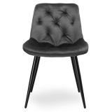 Krzesło aksamitne ELIOT grafitowe velvet