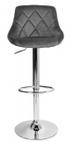 Krzesło barowe CYDRO aksamitne grafitowe VELVET