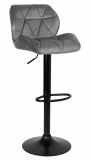Krzesło barowe GRAPPO BLACK grafitowy VELVET