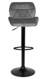 Krzesło barowe GRAPPO BLACK grafitowy VELVET