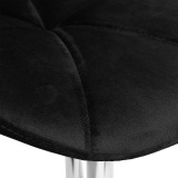 Krzesło barowe GORDON aksamitne czarne VELVET