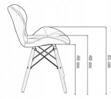 Krzesło aksamitne MURET VELVET DSW beżowe