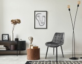 Krzesło NORMAN grafitowe velvet